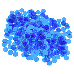 400x Jeu De Bingo Professionnel Compteurs De Couleur Transparents Marqueur En Plastique Bleu