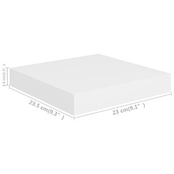 vidaXL Étagère flottante murale blanc 23x23,5x3,8 cm MDF pas cher