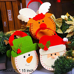 Wewoo Creative Cartoon Style De Noël Décoration Santa Cadeau Sac, Moose Motif Non-Tissé Tissu Apple Cadeaux Sacs À Main