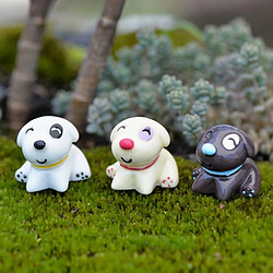 Wewoo Décoration Jardin Sit Dog Garden Dollhouse Moss Micro Paysage Résine Ornements, Taille: 2.7cm x 2.6cm