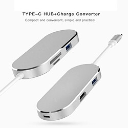 Wewoo Adaptateur 6 en 1 Hub USB-C / Type-C à USB-C / Type-C et HDMI & SD & TF & 2 USB