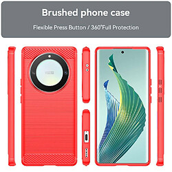 Htdmobiles Coque pour Huawei Honor Magic 5 Lite 5G / X40 / X9a - housse etui silicone gel carbone + verre trempe - ROUGE