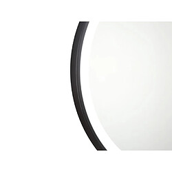 Avis Vente-Unique Miroir de salle de bain lumineux rond noir avec Leds - D. 80 cm - NUMEA