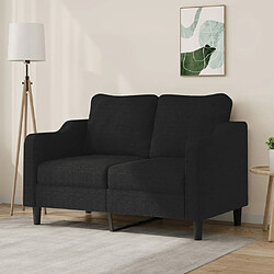 Maison Chic Canapé à 2 places,Sofa de Salon,Canapé droit Noir 120 cm Tissu -GKD430039