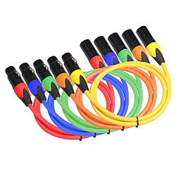 Avis 10pcs Câble XLR ,Câble Audio de Microphone Mâle à Femelle 5 couleurs, Équilibré 3 Broches pour Amplificateur 1 m