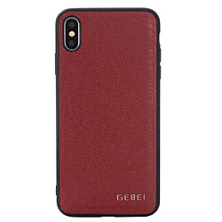 Wewoo Coque Souple Pour iPhone 11 GEBEI Étui de protection en cuir antichoc sur toute la surface rouge