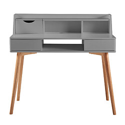 Bureau d'écriture en bois avec rangement Teamson Home Creativo, gris clair/naturel pas cher