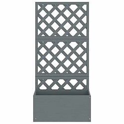 Acheter Maison Chic Jardinière,Bac à fleurs - pot de fleurs en treillis 2 pcs Gris 65x33x135 cm WPC -GKD28925