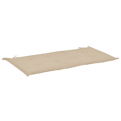 Decoshop26 Coussin de banc de jardin Beige 120 x 50 x 3 cm DEC021754