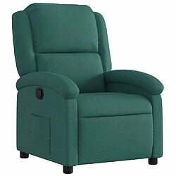 Maison Chic Fauteuil inclinable,Fauteuil luxe de relaxation Vert foncé Tissu -MN57107