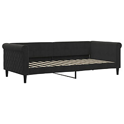 vidaXL Lit de repos sans matelas noir 90x200 cm velours