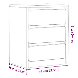 vidaXL Table de chevet SAUDA chêne 44x35x56 cm bois de pin massif pas cher