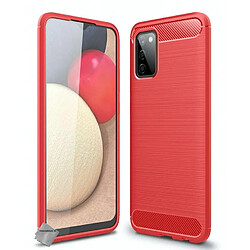 Htdmobiles Coque silicone gel carbone pour Samsung Galaxy A02s + film ecran - ROUGE