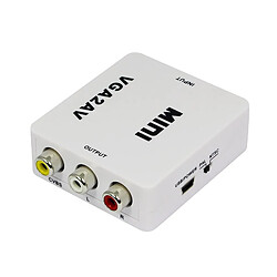 Avis Universal Adaptateur VGA à AV RCA Mini 1080p Convertisseur avec audio VGA2AV CVBS + HDTV PC PS4 PS4 PS3 | Mini VGA | VGA à VGA à AV RCA