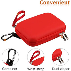 Avis SANAG Housse De Protection Pour Disque Dur De 2.5Pouce, Etui Rigide De Rangement Pour Disque, Clé Usb, Câble Usb, Lecteur Mp3(Housse De Rangement Voyage Compatible Avec Le Mp4 H3, Etc- Rouge