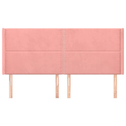 Avis Maison Chic Tête de lit moderne avec oreilles pour chambre - Décoration de lit Rose 203x16x118/128 cm Velours -MN25836