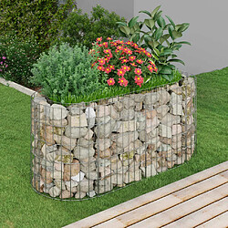 Maison Chic Jardinière,Lit surélevé - Bac à fleurs - pot de fleur à gabion Fer galvanisé 120x50x50 cm -GKD22714