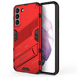 Coque en TPU anti-rayures avec béquille rouge pour votre Samsung Galaxy S22 Plus 5G