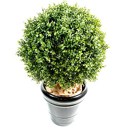 Pegane Plante artificielle haute gamme Spécial extérieur / Buis artificiel boule UV - Dim : H.65 x D.50 cm