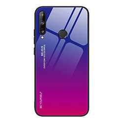 Coque en TPU dégradé de couleur bleu foncé/rose pour votre Huawei P40 lite E/Y7p