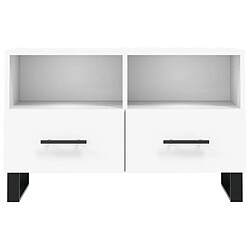 Maison Chic Meuble TV scandinave - Banc TV pour salon Blanc 80x36x50 cm Bois d'ingénierie -MN37965 pas cher