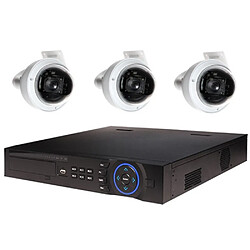 Kit de Vidéosurveillance Dahua Enregistreur DVR et 3 Caméras Dôme Analogiques HDCVI