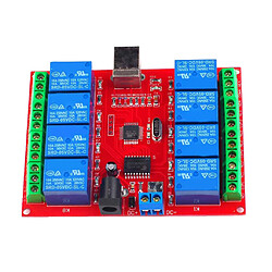 Dc12v Huit Canaux Usb Relais Carte Contrôleur D'ordinateur Programmable