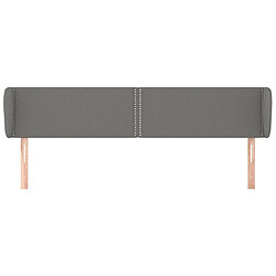 Avis Maison Chic Tête de lit moderne avec oreilles pour chambre - Décoration de lit Gris foncé 163x23x78/88 cm Tissu -MN75026