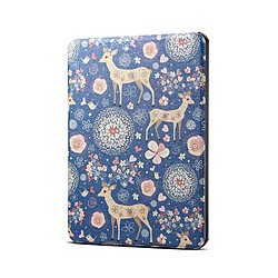 Etui en PU motif imprimé auto réveil et veille wapiti pour votre Amazon All-New Kindle (2019)