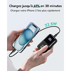 Avis SANAG Batterie Externe, Mini 10000Mah 22.5 W Power Bank Charge Rapide Chargeur Portable, Usb C Out & Input Powerbank Avec Support Pour Iphone 16 15 14 13 Pro Plus Samsung S23 S22 Airpods Ipad Etc