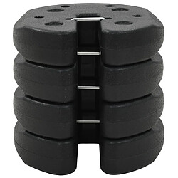 vidaXL Poids pour belvédère 4 pcs Noir 220x50 mm Béton