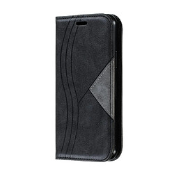 Wewoo Coque Pour iPhone 11 Pro Épissage Couleur Magnétique Ourlet Étui en cuir à rabat avec support et fentes cartes Noir