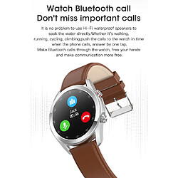 Acheter Universal Montre intelligente pour homme ECG Bluetooth appelé IP68 étanche surveillance du rythme cardiaque lecteur de musique montre intelligente (marron)