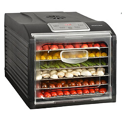 Déshydrateur fruits et légumes 6 plateaux 500w - secco 6 black - KITCHEN CHEF