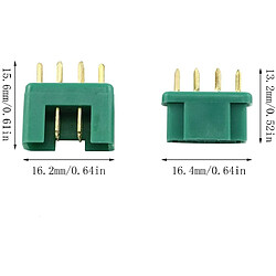 Acheter 5 paires de connecteurs MPX de haute qualité, mâle-femelle, connecteurs de batterie modèle RC Lipo (vert)