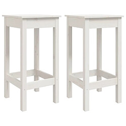 Acheter vidaXL Ensemble de bar de jardin 3 pcs blanc bois de pin massif