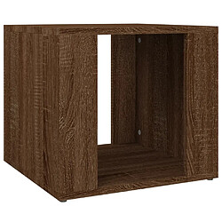 Maison Chic Table de chevet,Table de nuit,Table d'appoint pour salon Chêne marron 41x40x36 cm Bois d'ingénierie -MN15304