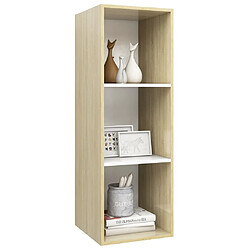 Avis Maison Chic Meuble TV scandinave mural Banc TV suspendu pour salon - Blanc chêne sonoma 37x37x107 cm Bois ingénierie -MN13445