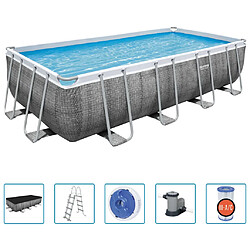 Bestway Ensemble de piscine Power Steel Rectangulaire 549x274x122 cm