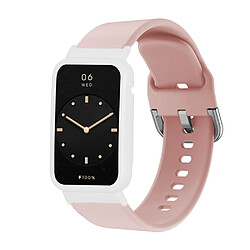 Bracelet en silicone pour votre Xiaomi Mi Band 7 Pro - rose/blanc