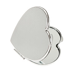 Avis miroir compact de maquillage de sac à main de poche pliable portatif de forme de coeur