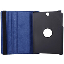 Acheter Wewoo Housse Étui bleu foncé pour Samsung Galaxy Tab A 9.7 / P550 Litchi Texture 360 degrés de rotation en cuir de protection avec support