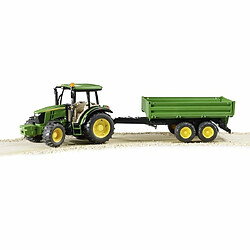 Acheter Bruder Tracteur John Deere 5115M avec Remorque à ridelles