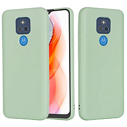 Coque en silicone Liquide de couleur unie avec sangle souple vert pour votre Motorola Moto G Play (2021)