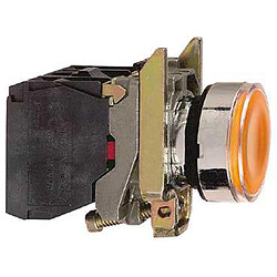 Schneider Electric bouton poussoir lumineux - affleurant - 1no + 1nf - orange - 24v - schneider xb4bw35b5