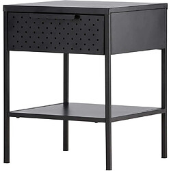 Avis Venture Home Table de chevet en acier Sacramento noir.