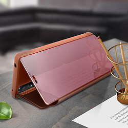 Avis Avizar Housse Sony Xperia 1 II Clapet Translucide Design Miroir Support Vidéo Rose gold