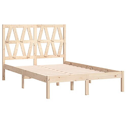 Acheter Maison Chic Lit Moderne Chambre - Cadre/structure de lit pour adulte bois de pin massif 135x190 cm double -MN98887