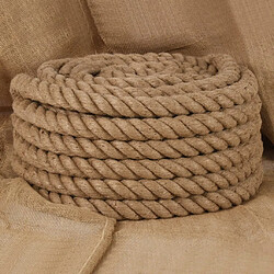 vidaXL Corde de jute 10 m de long 36 mm d'épaisseur