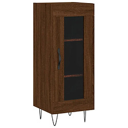 Maison Chic Buffet,Meuble de Rangement,commode pour salon,Cuisine Chêne marron 34,5x34x90 cm Bois d'ingénierie -MN63016